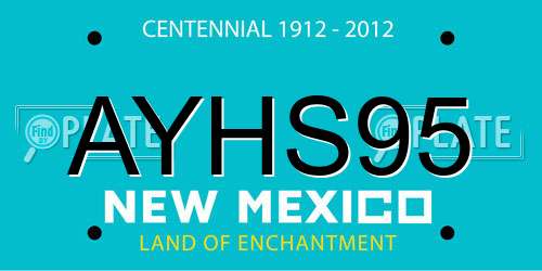 AYHS95 New Mexico License Plate
