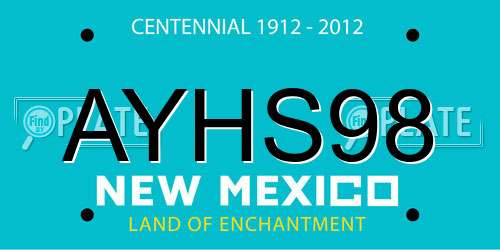 AYHS98 New Mexico License Plate
