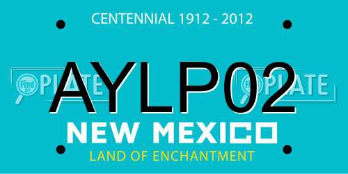 AYLP02 New Mexico License Plate