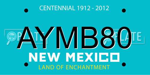 AYMB80 New Mexico License Plate