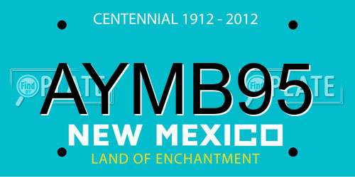 AYMB95 New Mexico License Plate