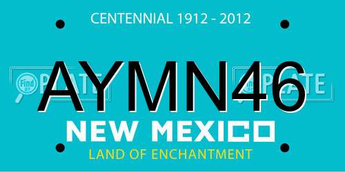 AYMN46 New Mexico License Plate