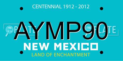 AYMP90 New Mexico License Plate