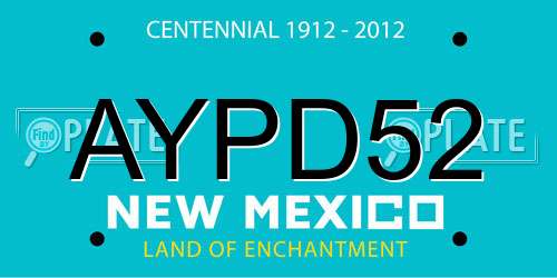 AYPD52 New Mexico License Plate