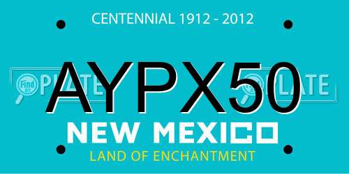 AYPX50 New Mexico License Plate