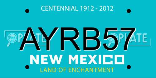 AYRB57 New Mexico License Plate