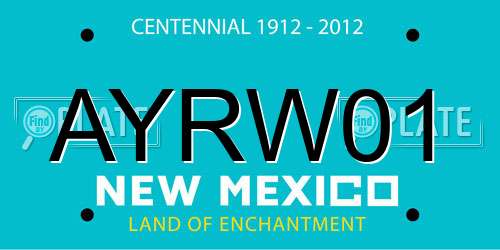 AYRW01 New Mexico License Plate