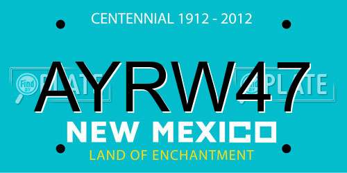 AYRW47 New Mexico License Plate
