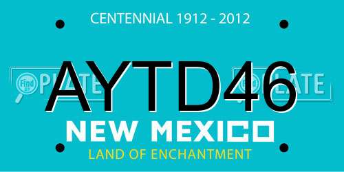 AYTD46 New Mexico License Plate