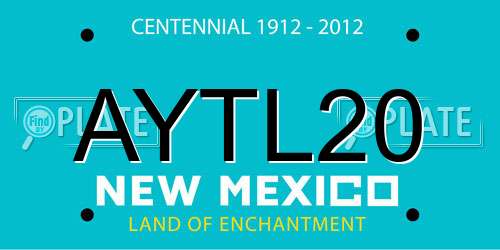 AYTL20 New Mexico License Plate