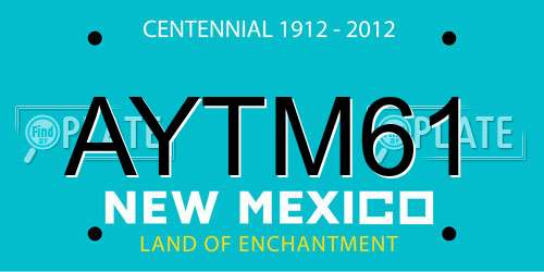AYTM61 New Mexico License Plate