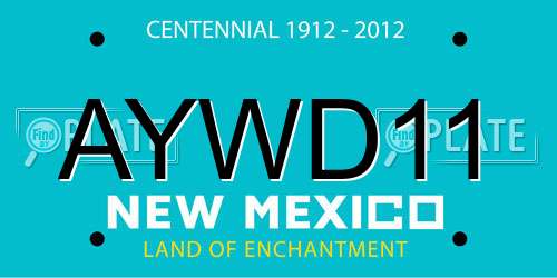 AYWD11 New Mexico License Plate
