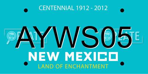 AYWS05 New Mexico License Plate