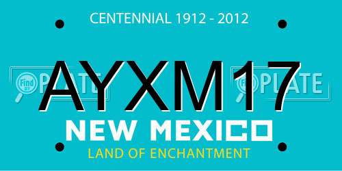 AYXM17 New Mexico License Plate