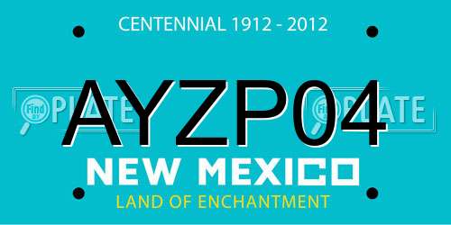 AYZP04 New Mexico License Plate