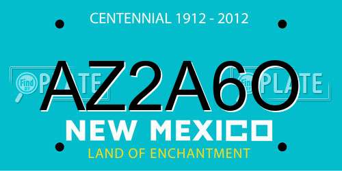 AZ2A6O New Mexico License Plate
