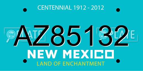 AZ85132 New Mexico License Plate