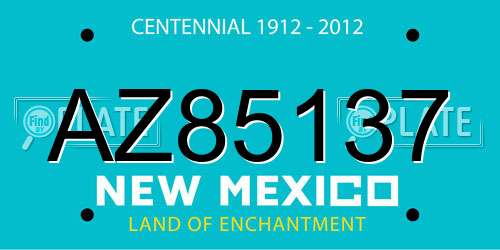 AZ85137 New Mexico License Plate