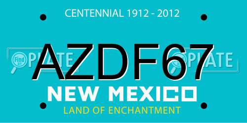 AZDF67 New Mexico License Plate