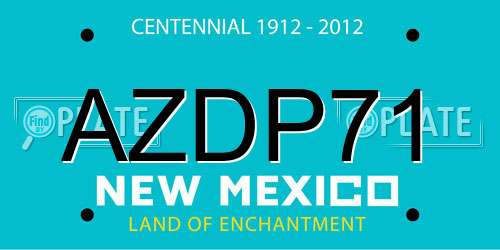 AZDP71 New Mexico License Plate