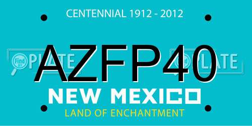 AZFP40 New Mexico License Plate