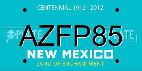 AZFP85 New Mexico License Plate