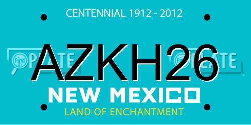 AZKH26 New Mexico License Plate