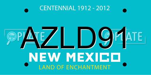 AZLD91 New Mexico License Plate