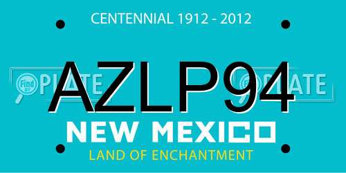 AZLP94 New Mexico License Plate