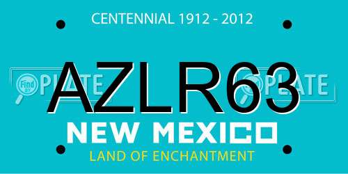 AZLR63 New Mexico License Plate