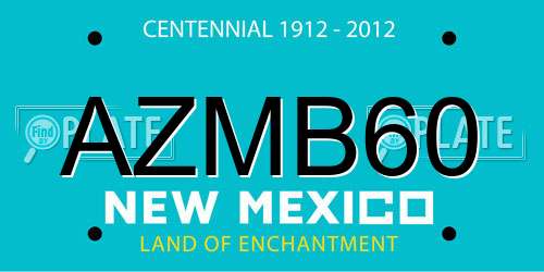 AZMB60 New Mexico License Plate