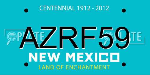 AZRF59 New Mexico License Plate