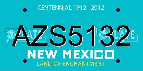 AZS5132 New Mexico License Plate