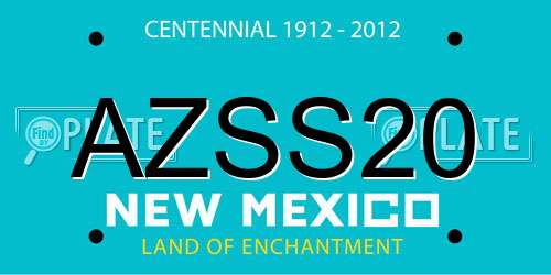 AZSS20 New Mexico License Plate