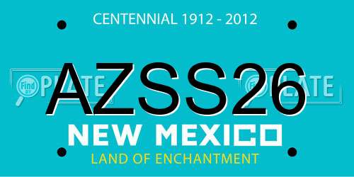 AZSS26 New Mexico License Plate