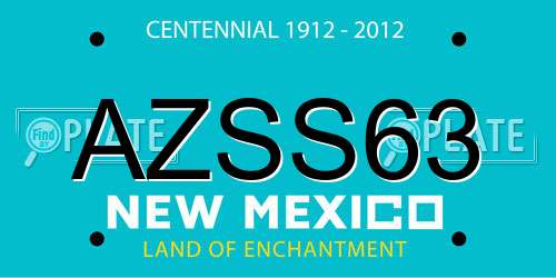 AZSS63 New Mexico License Plate