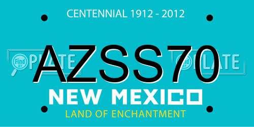 AZSS70 New Mexico License Plate