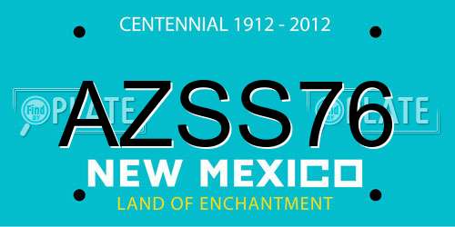 AZSS76 New Mexico License Plate