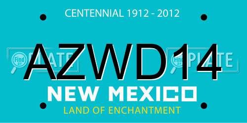 AZWD14 New Mexico License Plate