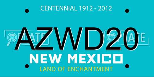 AZWD20 New Mexico License Plate