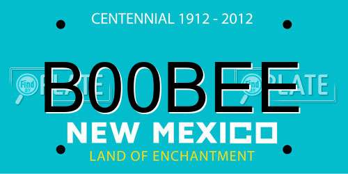 B00BEE New Mexico License Plate