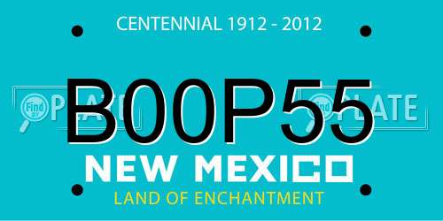 B00P55 New Mexico License Plate