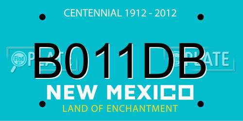 B011DB New Mexico License Plate