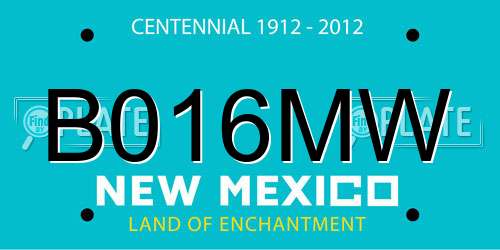 B016MW New Mexico License Plate