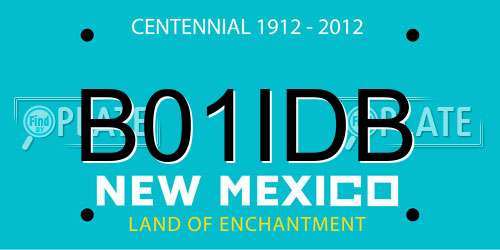 B01IDB New Mexico License Plate