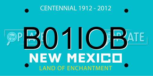 B01IOB New Mexico License Plate