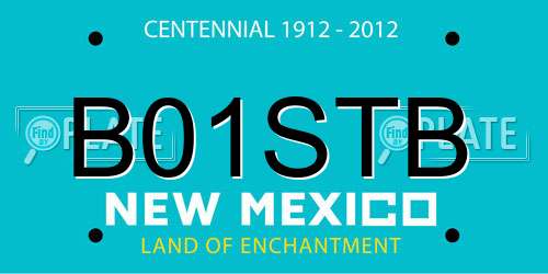 B01STB New Mexico License Plate