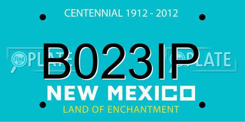 B023IP New Mexico License Plate