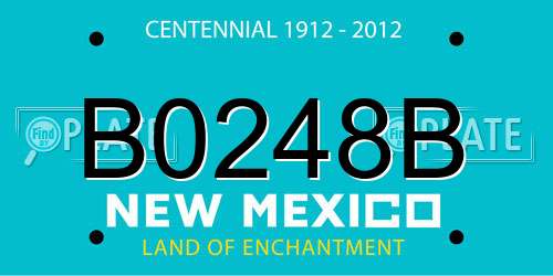 B0248B New Mexico License Plate