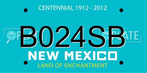 B024SB New Mexico License Plate